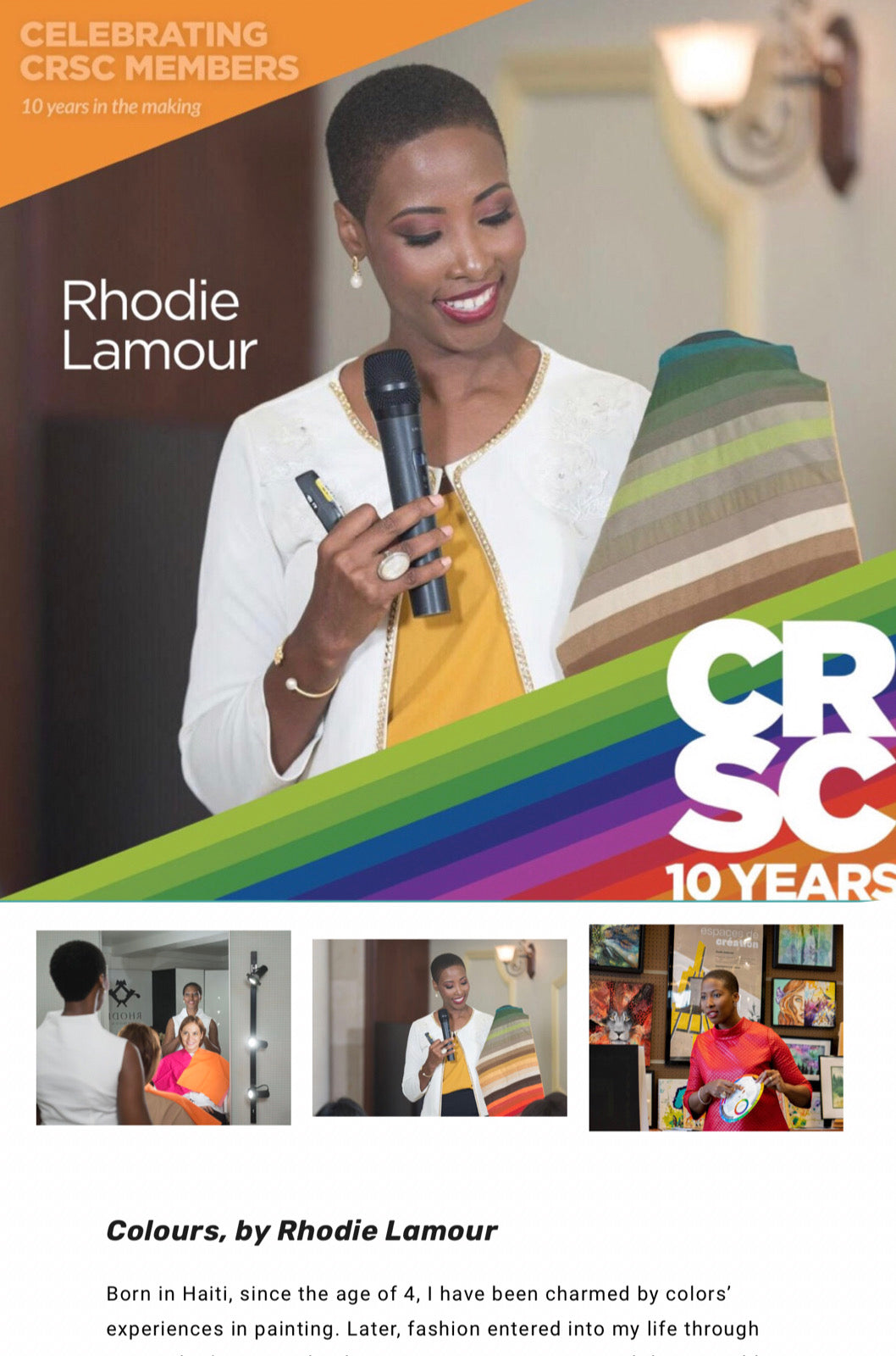 Colours by Rhodie Lamour - CRSC 10 years (English)