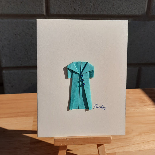 Warm and Glam - Cartes de vêtements en origami par Rhodie Lamour pour amateurs d’art