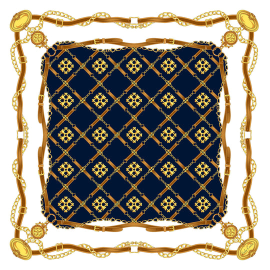 “Les médaillons” foulard de soie. Une collaboration avec Cochic