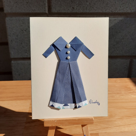 Chic dress - Carte Origami par Rhodie Lamour pour amateurs d’art