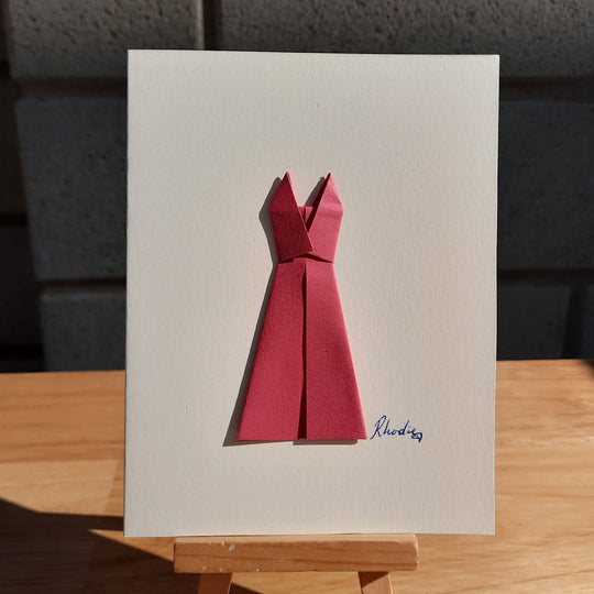Robe d’été - Carte de vêtements en Origami par Rhodie Lamour pour amateurs d’art