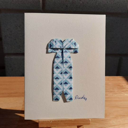 Jumpsuit - Carte de vêtements en Origami par Rhodie Lamour pour amateurs d’art