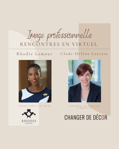 Image en télétravail avec Rhodie et Clode-Hélène 